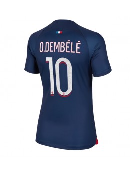 Billige Paris Saint-Germain Ousmane Dembele #10 Hjemmedrakt Dame 2023-24 Kortermet